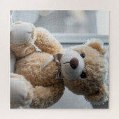 Puzzle Ours en peluche assis confortablement (Horizontal)