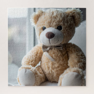 Puzzle Ours en peluche assis confortablement