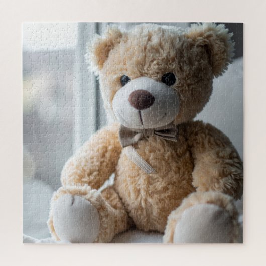 Puzzle Ours en peluche assis confortablement (Vertical)