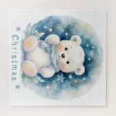 Puzzle Ours en peluche et Noël (Horizontal)
