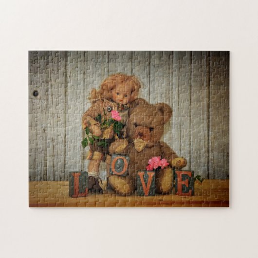 Puzzle Ours en peluche et poupée (Horizontal)