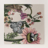 Puzzle Ours floral de Whimsical Fairies Aquarelle Art (Horizontal)