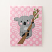 Puzzle Ours Koala mignon - Fille Gris Rose (Vertical)