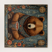 Puzzle 🐻 Ours Majestueux Avec Collier Mystique Pour Puzz (Horizontal)