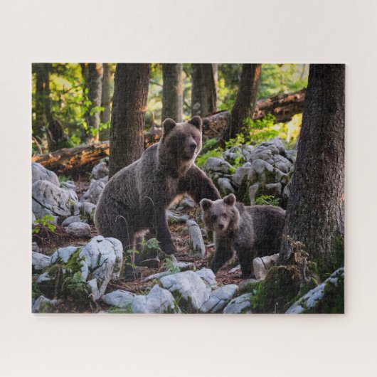 Puzzle Ours mère et ourson Slovénie (Horizontal)