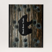 Puzzle Ours Noir Ours Noir Pâtes Bois Rustique (Vertical)