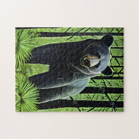 Puzzle Ours noir rustique Abstrait (Horizontal)