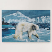 Puzzle Ours polaire arctique bleu (Horizontal)