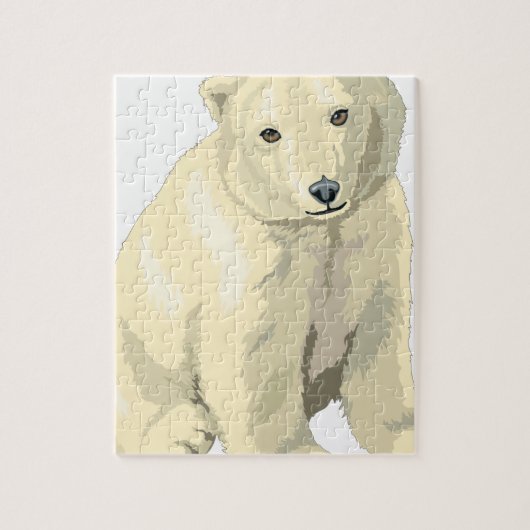 Puzzle Ours polaire câlin (Vertical)
