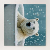 Puzzle Ours Polaire Dans La Baignoire À Bulles (Horizontal)