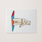 Puzzle Ours polaire en Snowboardeur avec Snowboard (Horizontal)