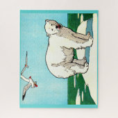 Puzzle ours polaire et mouettes (Vertical)