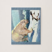 Puzzle Ours polaire et pingouin des années 1940 (Vertical)