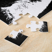 Puzzle Ours polaire noir et blanc Pop Art (Côté)