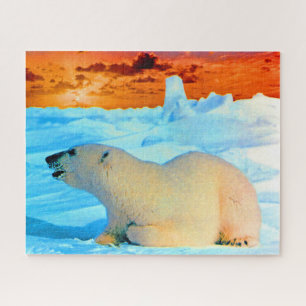Puzzle Ours polaire vintage USA Alaska