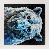 Puzzle Ours Polaire Vitrail (Horizontal)