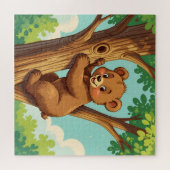 Puzzle Ourson mignon grimpant à un arbre (Horizontal)