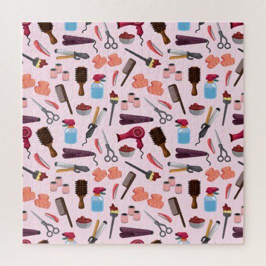 Puzzle Outil De Coiffure, Motif sans couture élégante. (Vertical)