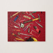 Puzzle Outils et arrière - plan tenus dans la main de (Horizontal)