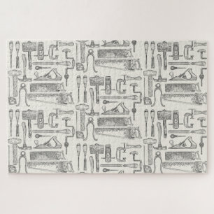 Puzzle Outils main vintages pour charpentiers de travail