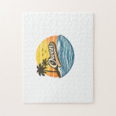 Puzzle Owen Retro Sunset Name Design (Vertical)