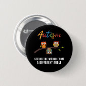 Puzzle Owl Autism Awareness Autistic Kind Ronde Button 5,7 Cm (Voorkant /achterkant)