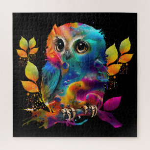PUZZLE OWL COLORÉ ABSTRAIT