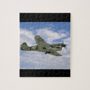 Puzzle P40 Curtis avec le visage féroce, avions de