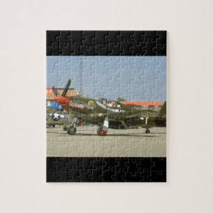 Puzzle P51 mustang vert, avions gauches de Side_WWII