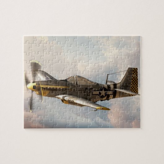 Puzzle P-51 Mustang Avion de combat de la Seconde Guerre  (Horizontal)