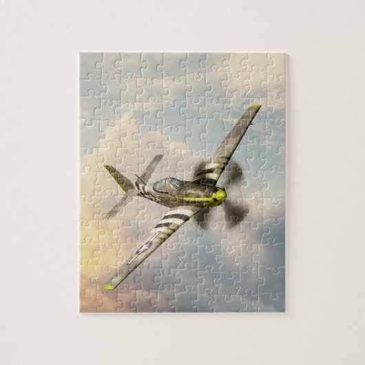 Puzzle P-51 Mustang Avion de combat de la Seconde Guerre  (Vertical)