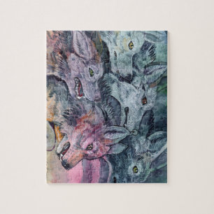Puzzle Pack Wolf aquarelle
