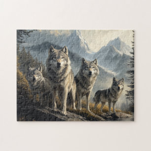 Puzzle Pack Wolf en paysage de montagne