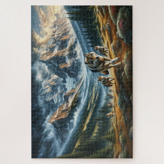 Puzzle Pack Wolf Mountain, Famille Wolf, Wilderness (Vertical)