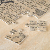 Puzzle Page antique de dictionnaire avec le noir de sépia (Côté)