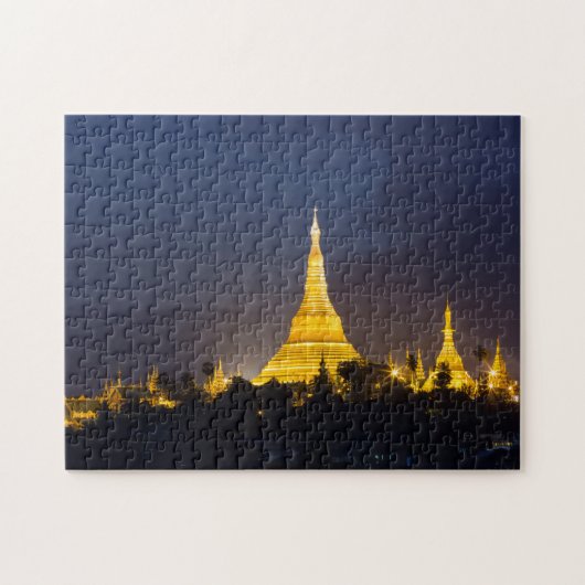 Puzzle Pagode Shwedagon la nuit (Horizontal)