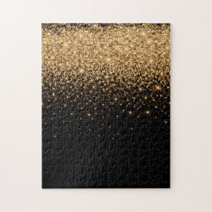 Puzzle Paillettes dorées scintillement texture élégante d
