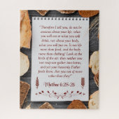 Puzzle Pain | Matthieu 6:25 Verse de la Bible (Vertical)
