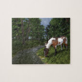 Puzzle Paint Horse by Forest Stream (Horizontal)