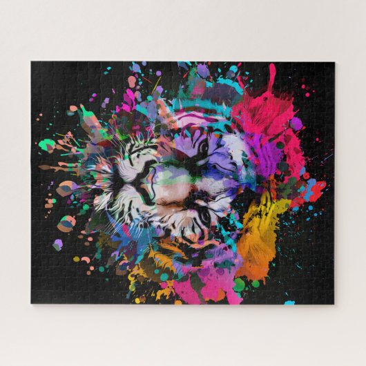 Puzzle Paint Splatz Tiger (Horizontal)