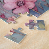 Puzzle Paire de girafes dans un jardin pastel (Côté)