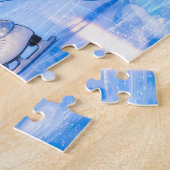 Puzzle Paire de léopards des neiges exécutant une routine (Côté)