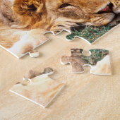 Puzzle Paire de lions africains, Panthera leo, Tanzanie (Côté)