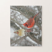 Puzzle Paires de cardinaux du nord (Vertical)