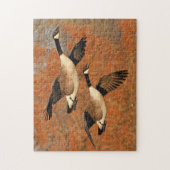 Puzzle Paires d'oies du Canada en vol (Vertical)