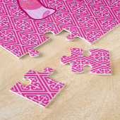Puzzle Paisley Elephant, Ice Pink et Fuchsia (Côté)