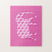 Puzzle Paisley Elephant, Ice Pink et Fuchsia (Vertical)