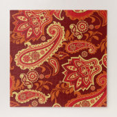 Puzzle Paisley, fleurs : motif sans couture décorative (Horizontal)