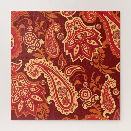 Puzzle Paisley, fleurs : motif sans couture décorative (Vertical)