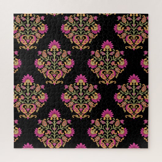 Puzzle Paisley floral moghol, design sans soudure. (Vertical)